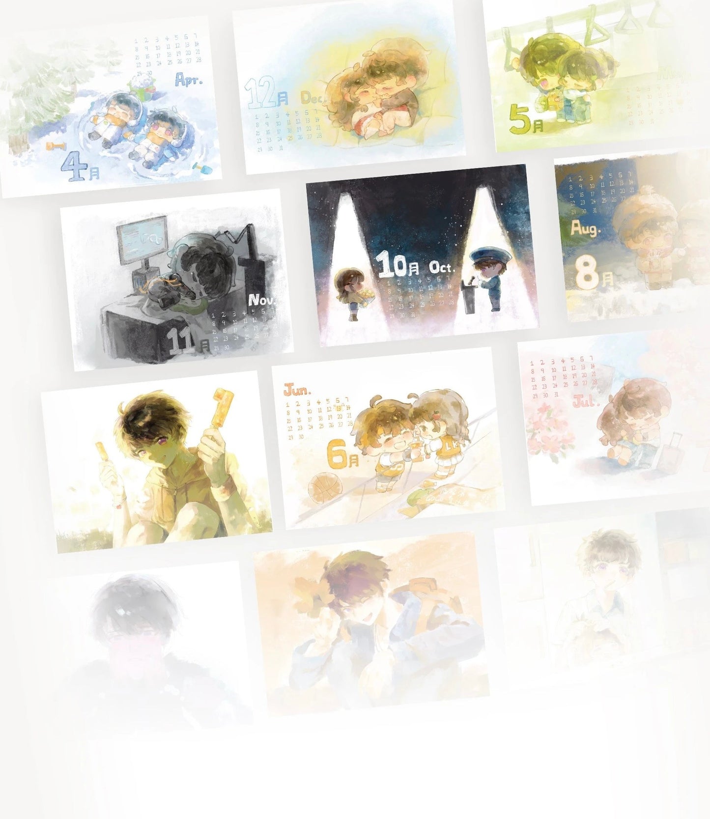 *Preorder* Caleb Perpetual Calendar Art Book “Fourteen Letters”